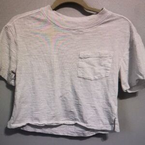 Evereve White Crop Top